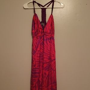Hale Bob silk halter maxi dress